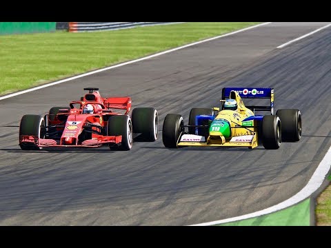 Ferrari F1 2018 vs Benetton F1 1991 - Monza