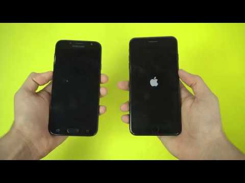 Samsung galaxy J7 Pro vs Iphone 7 plus | Speed test comparison review