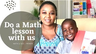 HOMESCHOOL | DO A LESSON WITH US | KINDERGARTEN | MATH U SEE | SOUTH AFRICAN YOUTUBER