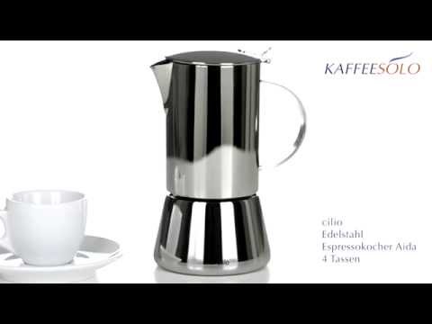 cilio Edelstahl Espressokocher Aida 4 Tassen