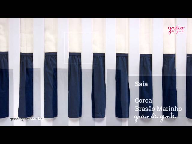 Saia para Berço Coroa Brasão Marinho | Ref: 53312