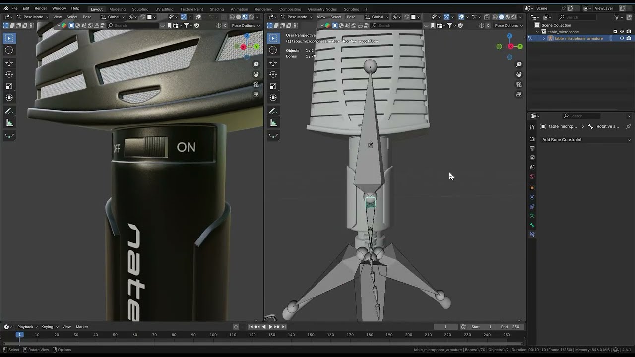 Table Microphone - natec 3D Model