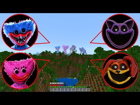 Catnap vs Dogday vs Huggy Wuggy vs Kissy Missy in Minecraft (Poppy Playtime Chapter 4)