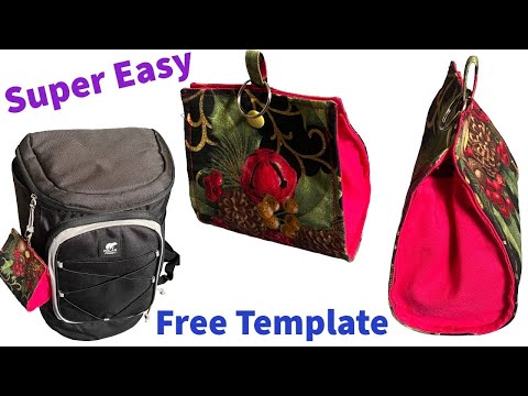 Easy & Cute Mini Pouch For Backpack Or Handbag/Miniature Handbag/Mini Makeup Bag/ Free Template 