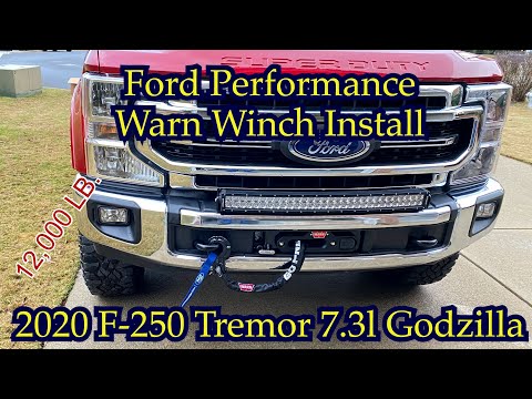 Ford Super Duty Tremor Ford Performance Warn Winch Kit Install