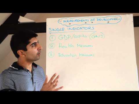 Y2/IB 4) Measures of Development - Single Indicators (GDP/Capita PPP, Health and Education Measures)