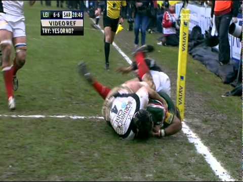 Manu Tuilagi Try - Leicester Tigers v Saracens 5.3.2011