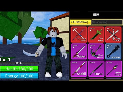 Level 1 - 2550 With ALL REWORK SWORDS in Blox Fruits Roblox