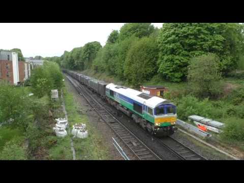 (HD) GBRf Aggregate Industries 66711 'Sence' passes Wells Tunnel Junction - 3/5/17