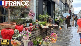 24 October 2025 PARIS 🇫🇷 FRANCE 4K HDR WALK CITY WALK ☕️ PARIS STREET THROUGH WET | LIGHT GLOWING EL