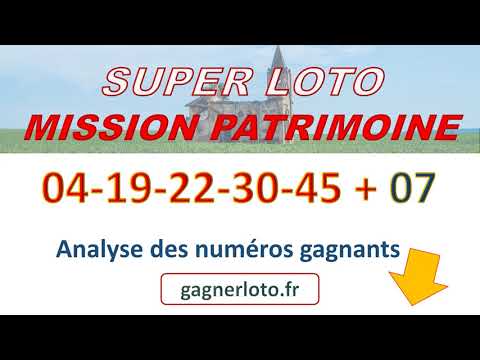 SUPER LOTO MISSION PATRIMOINE VENDREDI 14 SEPTEMBRE
