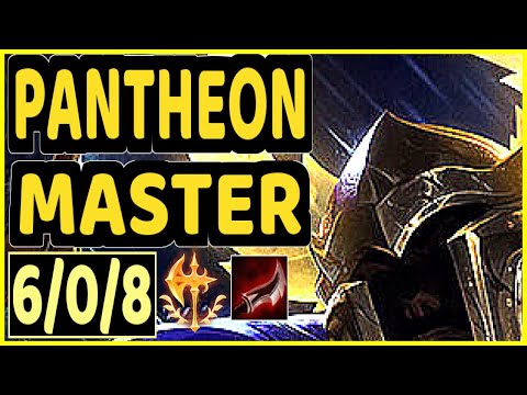 BEANSU (PANTHEON) - 6/0/8 KDA TOP GAMEPLAY - EUW Ranked MASTER