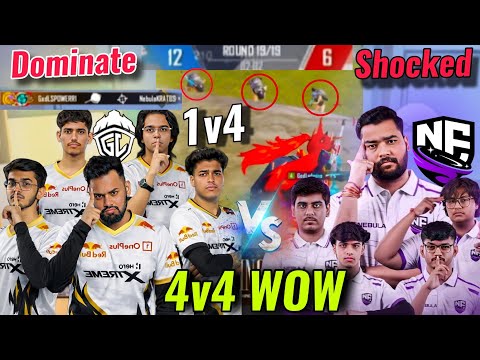 Godl Dominate Nebula 😳4v4 Wow Mode 😮|Admino 1v4 NBE 🚨| Jonathan Almost 1V4 NBE🔥| Manya Shocked