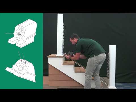 How to Install RDI Transform Composite Railing with Cable Infill – Stair Rail
