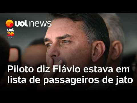 Piloto diz que funcionário de aeroporto relatou presença de Flávio na lista de passageiros de jato
