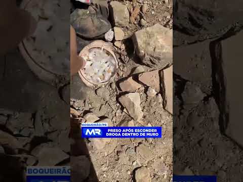 PRESO APÓS ESCONDER ENTORPECENTE DENTRO DE MURO  #mrtv #blogdomarciorangel #policia