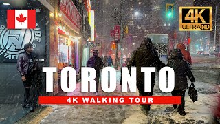 Toronto Buried in Snow! 3 Hours of Stunning Downtown Winter Scenes [4K HDR/60fps]