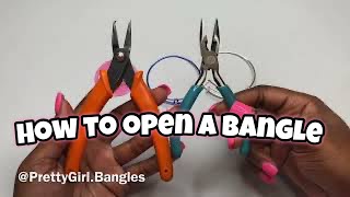 How To Open and Close an Expandable Bangle Bracelet | JEWELRY MAKING TOOLS