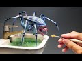 How To Make Alien Spider In The Sink Diorama / Polymer Clay / Epoxy resin