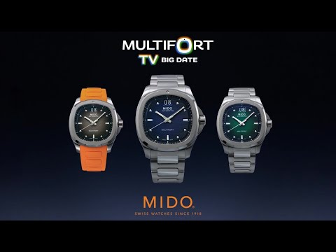 MIDO Multifort TV Big Date M049.526.11.091.00 Green Gradient Dial Stainless Steel Strap-1