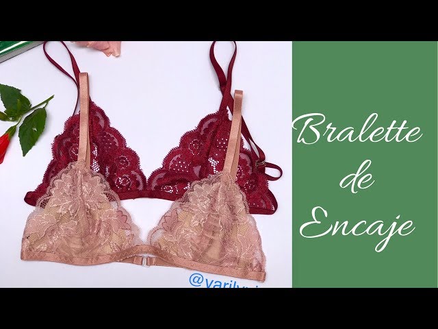 Vídeo relacionado con DOBREVA Sujetador Triángulo de Encaje Bralette para Mujer Beige XL