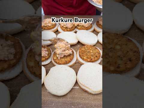 Making kurkure crunch burger #burger #shorts