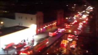 Raw: New York Firefighters Face Four-alarm Blaze