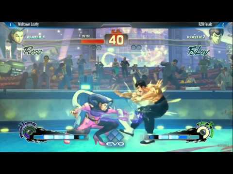USF4 EVO 2014 LOSERS FINALS Louffy (ROSE) vs Fuudo (FEILONG)