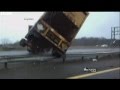 Driver almost hit by Lorry jack knifing on black ice ...