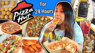 I only ate PIZZA HUT for 24 HOURS Challenge | Food Challenge