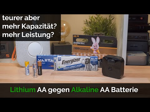 Lithium AA gegen Alkaline AA Batterie, wie groß ist der Kapazitätsunterschied?