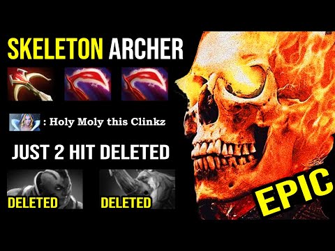 HOLY MOLY!!! 2 Hit Deleted Skeleton Archer Clinkz 100% Pure Damage with Max Death Pact Bonus DotA 2