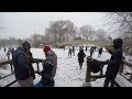People Walking on a Frozen Central Park Lake get Shooed By Police