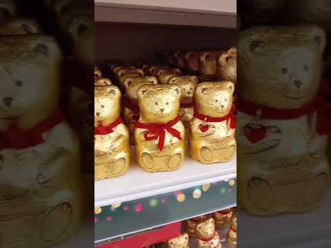 Lots of Lindt Chocolate Bears in Sainsburys   #grocerystore #shopping #chocolate  #teddybear