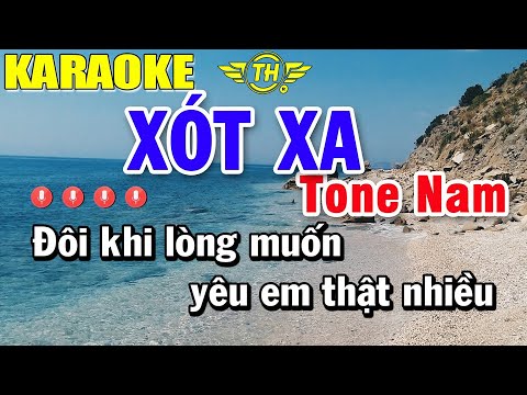 Xót Xa Karaoke Tone Nam Nhạc Sống 2023 | Trọng Hiếu