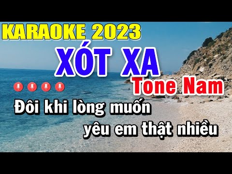 Xót Xa Karaoke Tone Nam Nhạc Sống 2023 | Trọng Hiếu