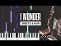 I Wonder - Kanye West - Piano Tutorial - Sheet Music & MIDI
