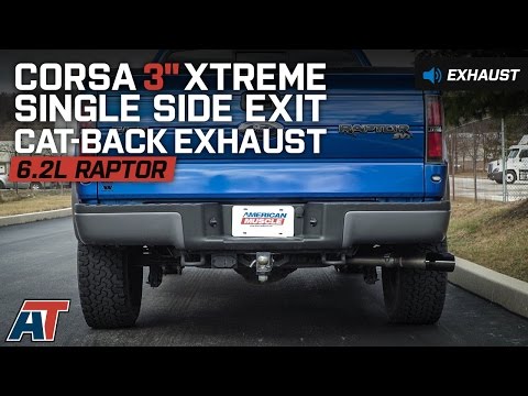 2011-2014 F150 Corsa 3" Xtreme Single Side Exit Cat-Back Exhaust 6.2L Raptor Sound Clip & Install
