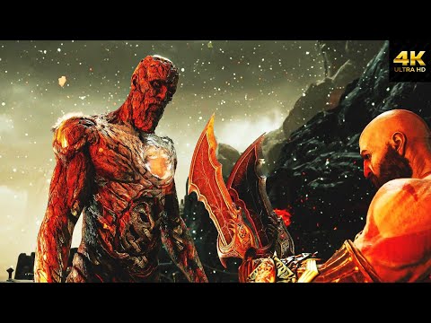 Kratos Meets Surtr Scene 4K - God Of War Ragnarok