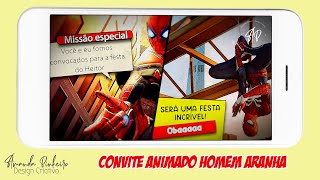 Vídeo de Convite Animado Homem Aranha