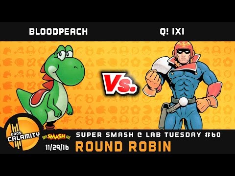 S@LT #60  Bloodpeach Yoshi vs Q! iXi Falcon   Round Robin   SSB64 Singles