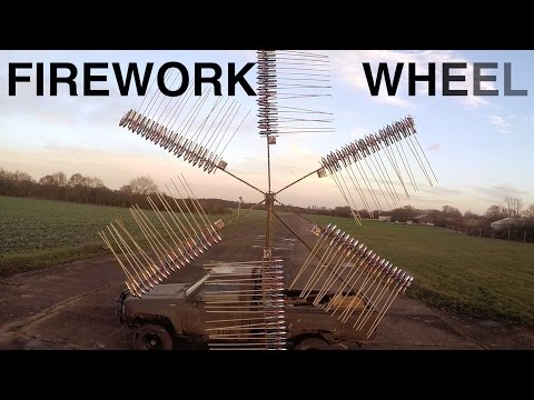 Giant Rocket Powered Firework Wheel: 2 million subscribers! Video