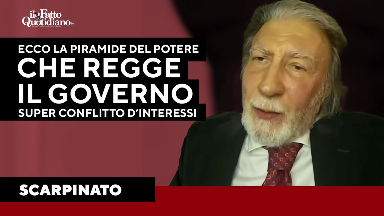 Scarpinato racconta la piramide di potere del governo: "C'è un super conflitto di interessi"