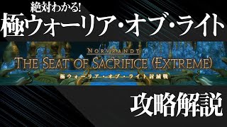 【FF14】絶対わかる！極ウォーリアオブライト攻略とギミック解説！三角安地の探し方【アフレコ解説】