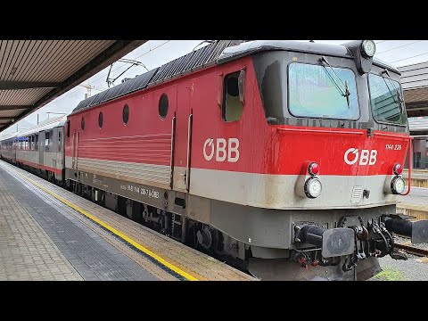 Anfahrsound des Alpenstaubsauger: ÖBB-Baureihe 1144  fährt mit InterCity in Innsbruck ab