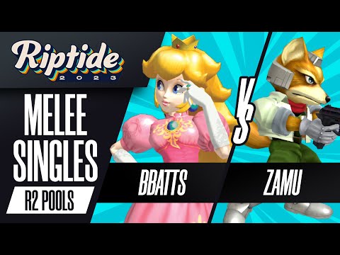 Bbatts (Peach) vs Zamu (Fox) - Melee Singles Round 2 Pools - Riptide 2023