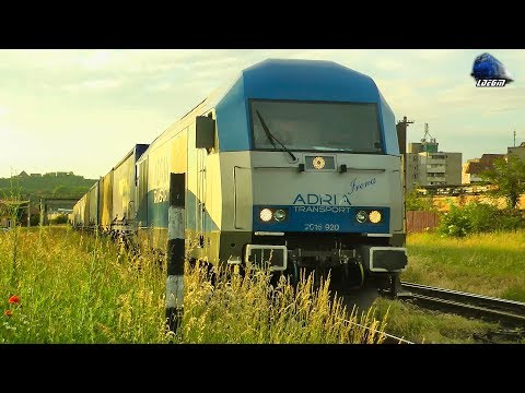 Siemens ER20 Hercules 2016 920-8 & Tren LTE Intermodal Train pe Apus/on Sunset in Oradea 25 May 2017