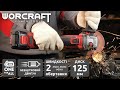 Акумуляторна безщіткова шліфмашина кутова WORCRAFT CAG-S20LIBH-125B