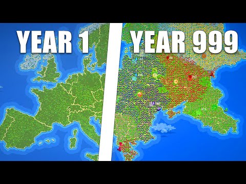 I Made Humans Colonize Europe For 1,000 Years - Worldbox