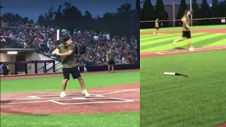 Morgan Wallen Broke a Bat and Hit a Home Run at Riley Green's Benefit Softball Game